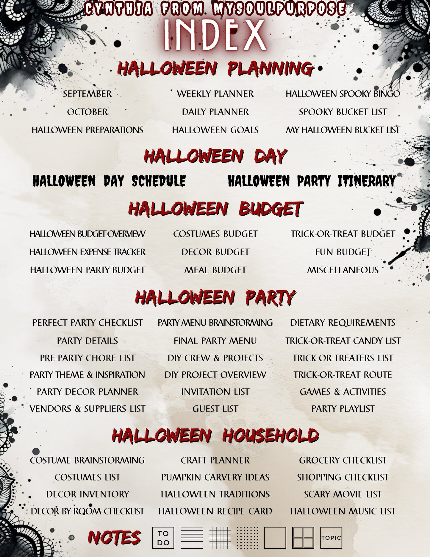 🎃Halloween Planner🎃